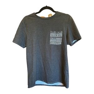 On the byas mens aztec pocket tee shirt